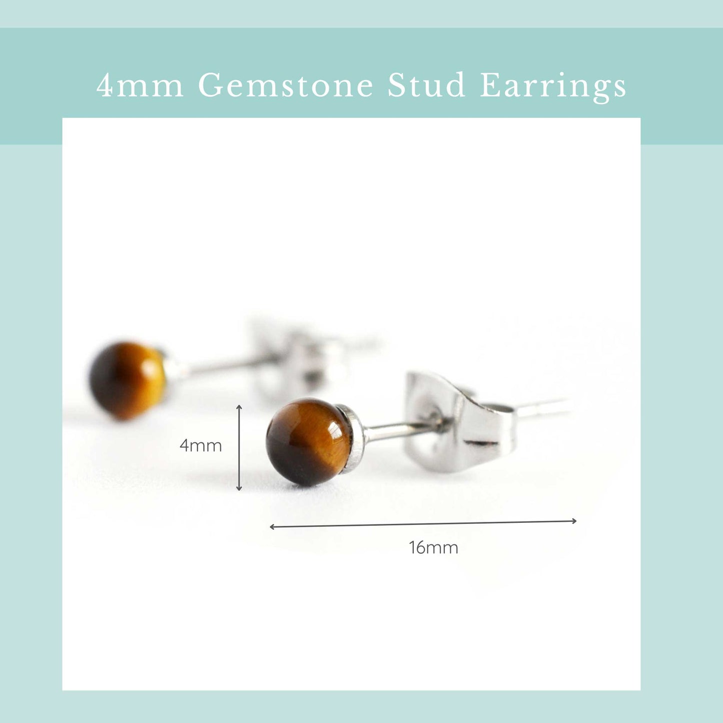 4mm Tiger's Eye size graphic. Width 4mm, length 16mm.