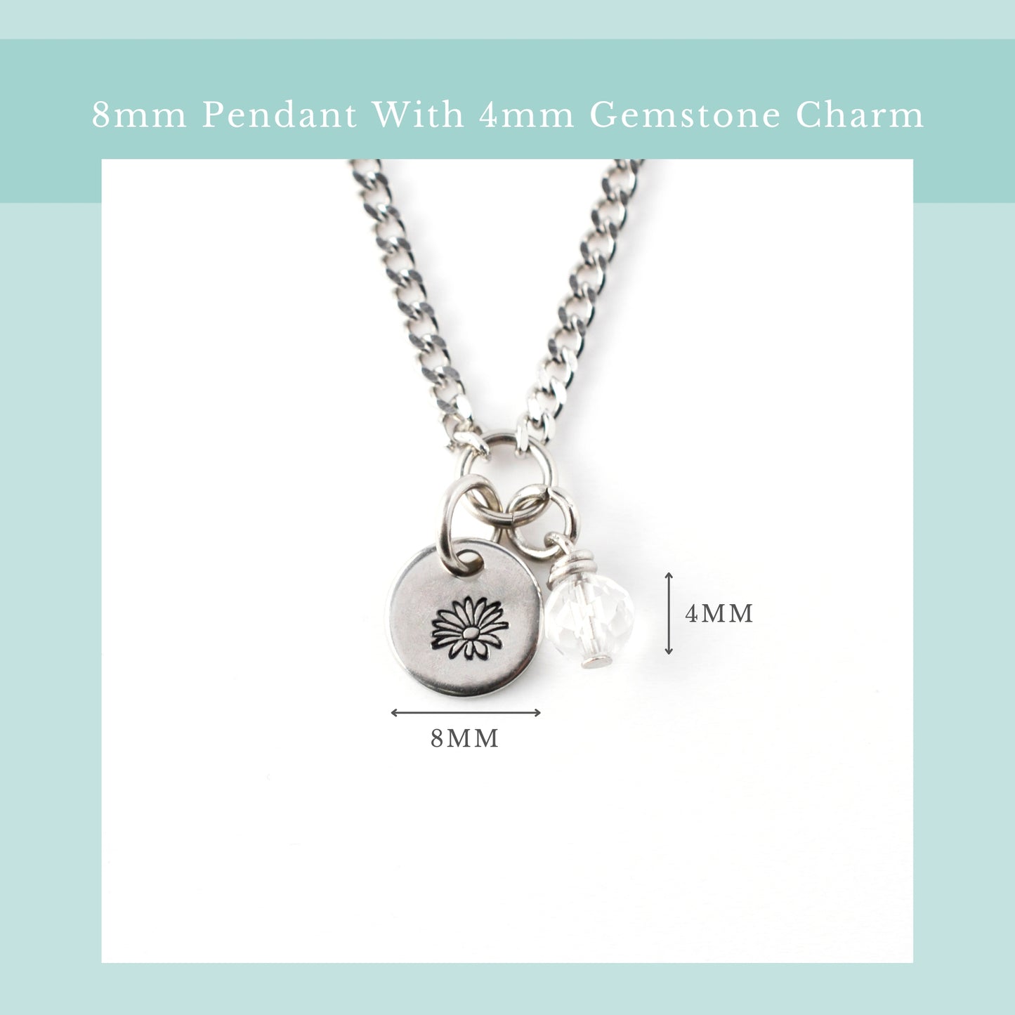 April Birthflower With Birthstone Necklace