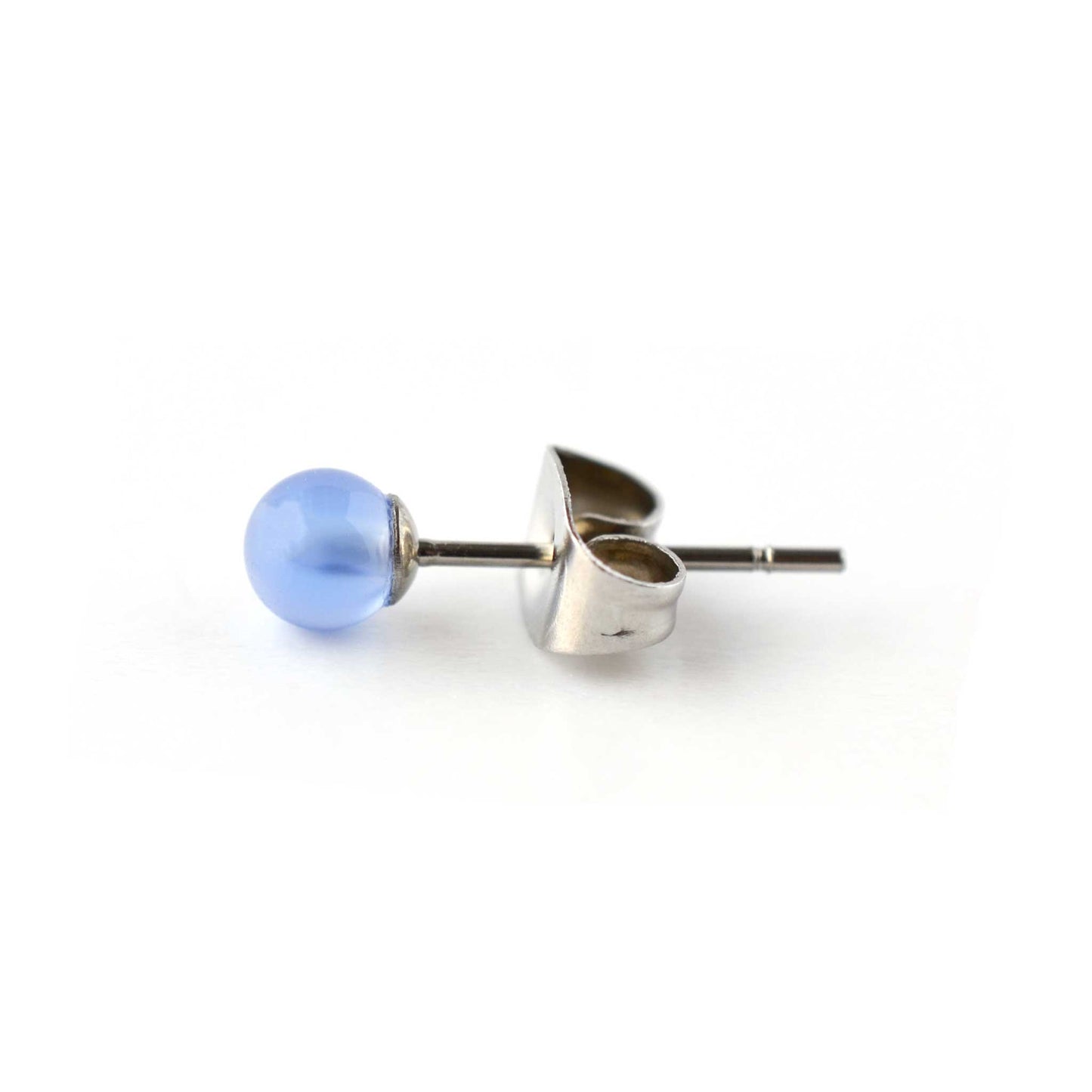 4mm Single Gemstone Stud Earring