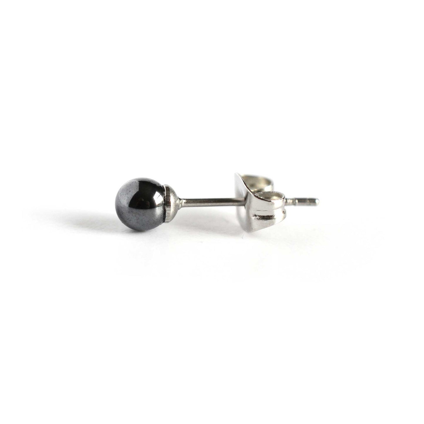 4mm Single Gemstone Stud Earring