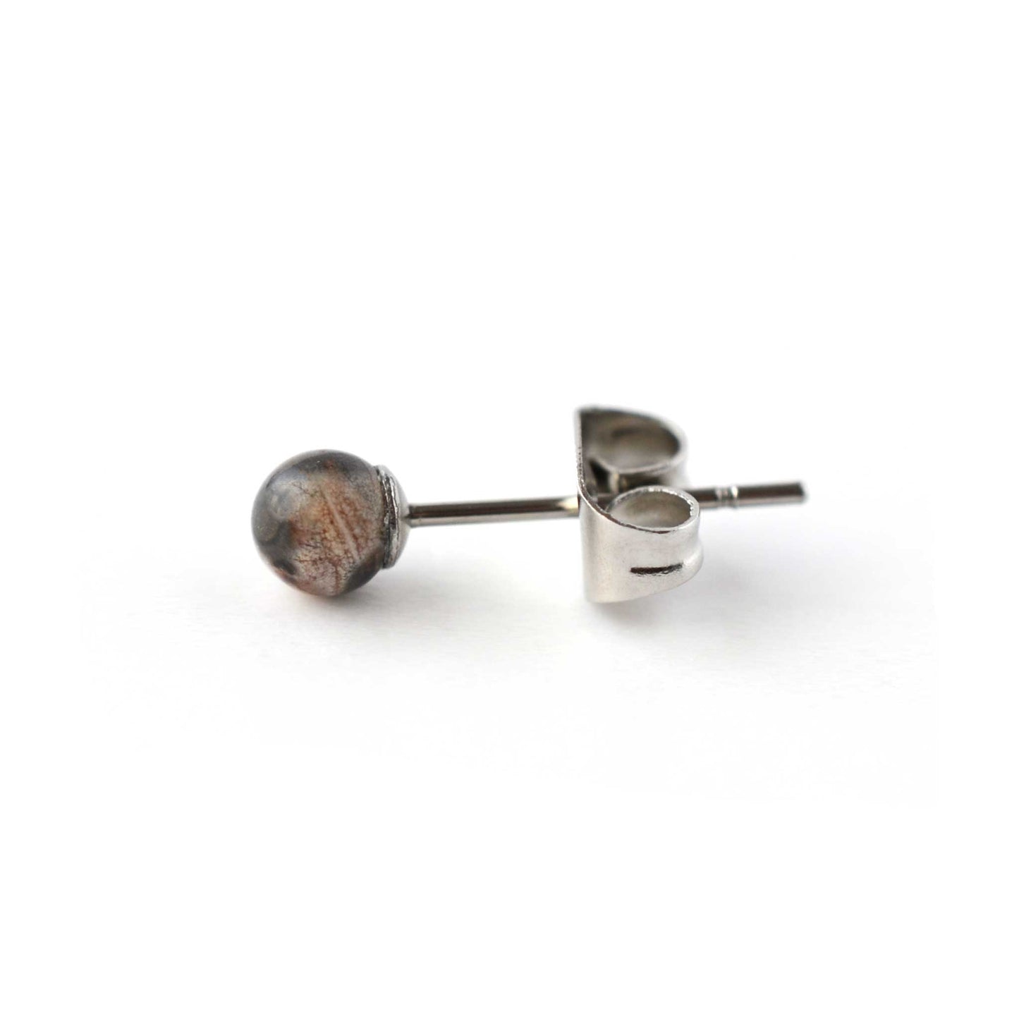 4mm Single Gemstone Stud Earring