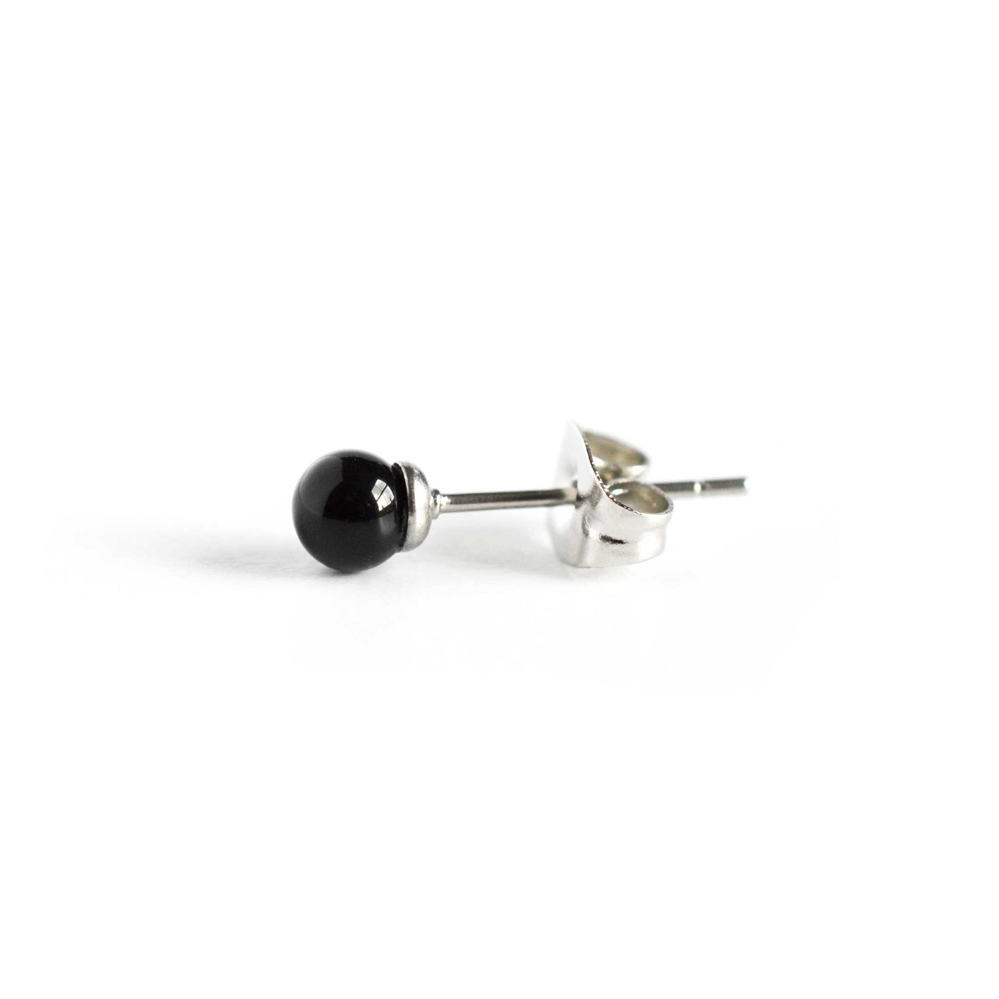 4mm Single Gemstone Stud Earring