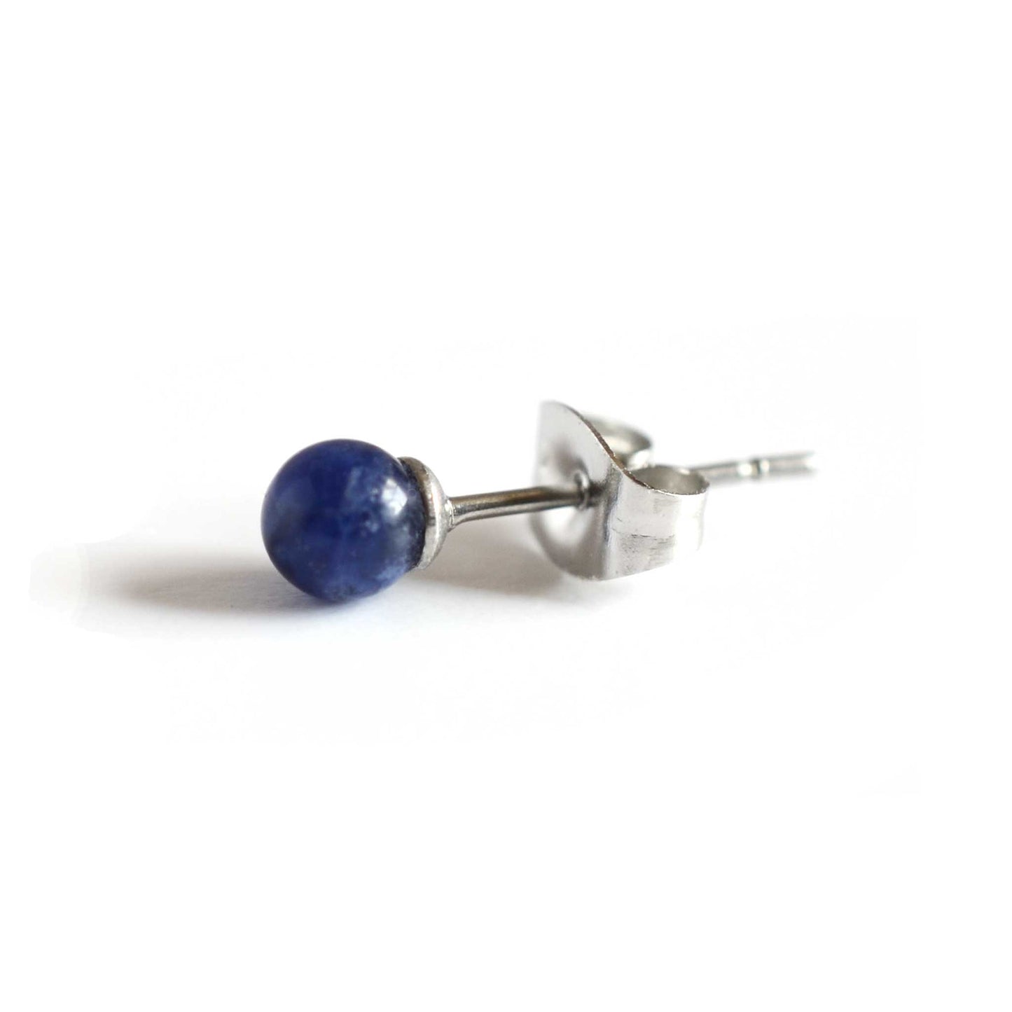 4mm Single Gemstone Stud Earring