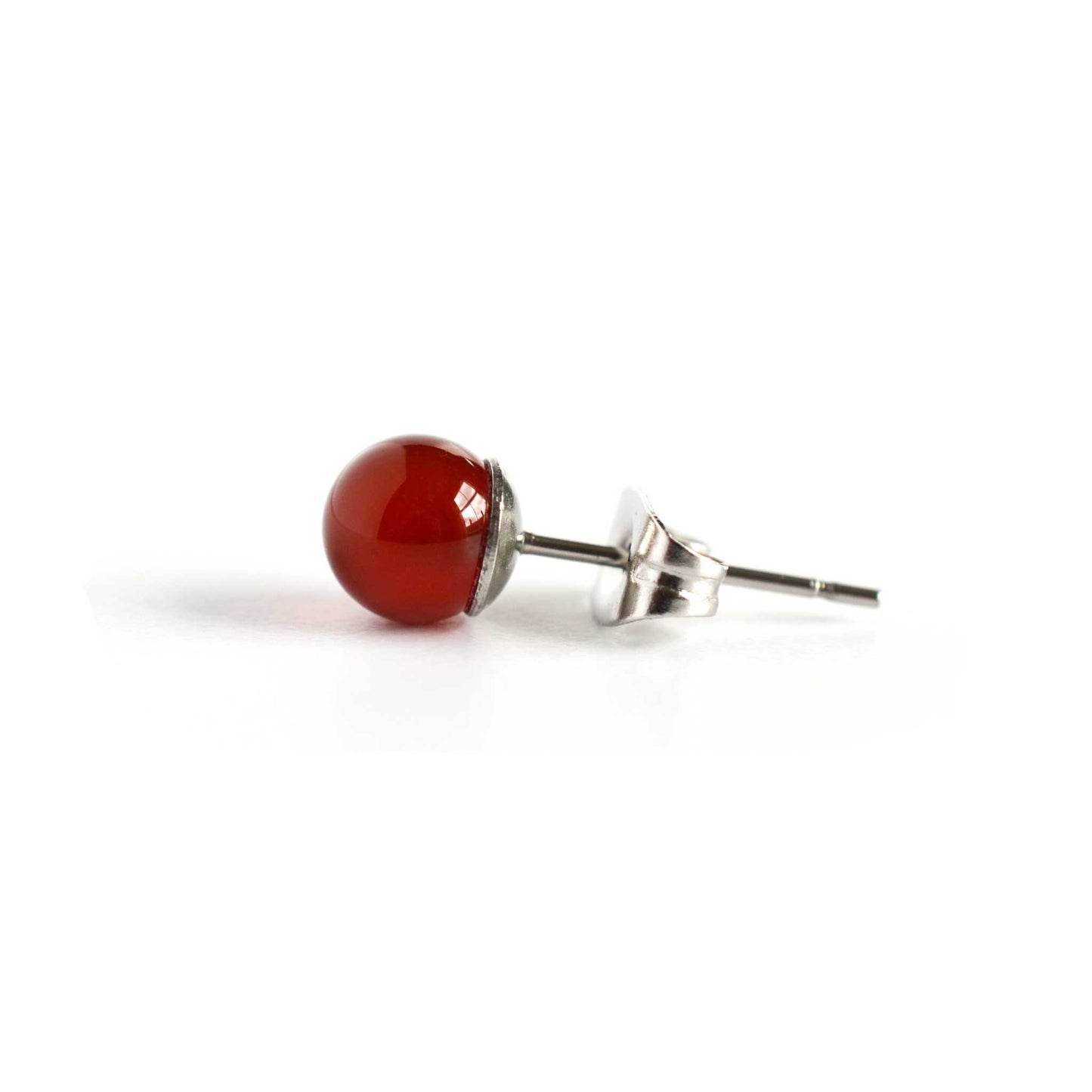 6mm Single Gemstone Stud Earring