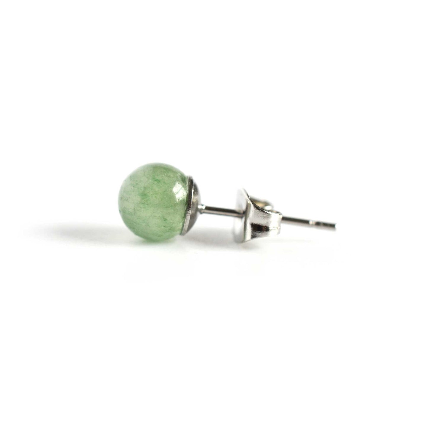 6mm Single Gemstone Stud Earring