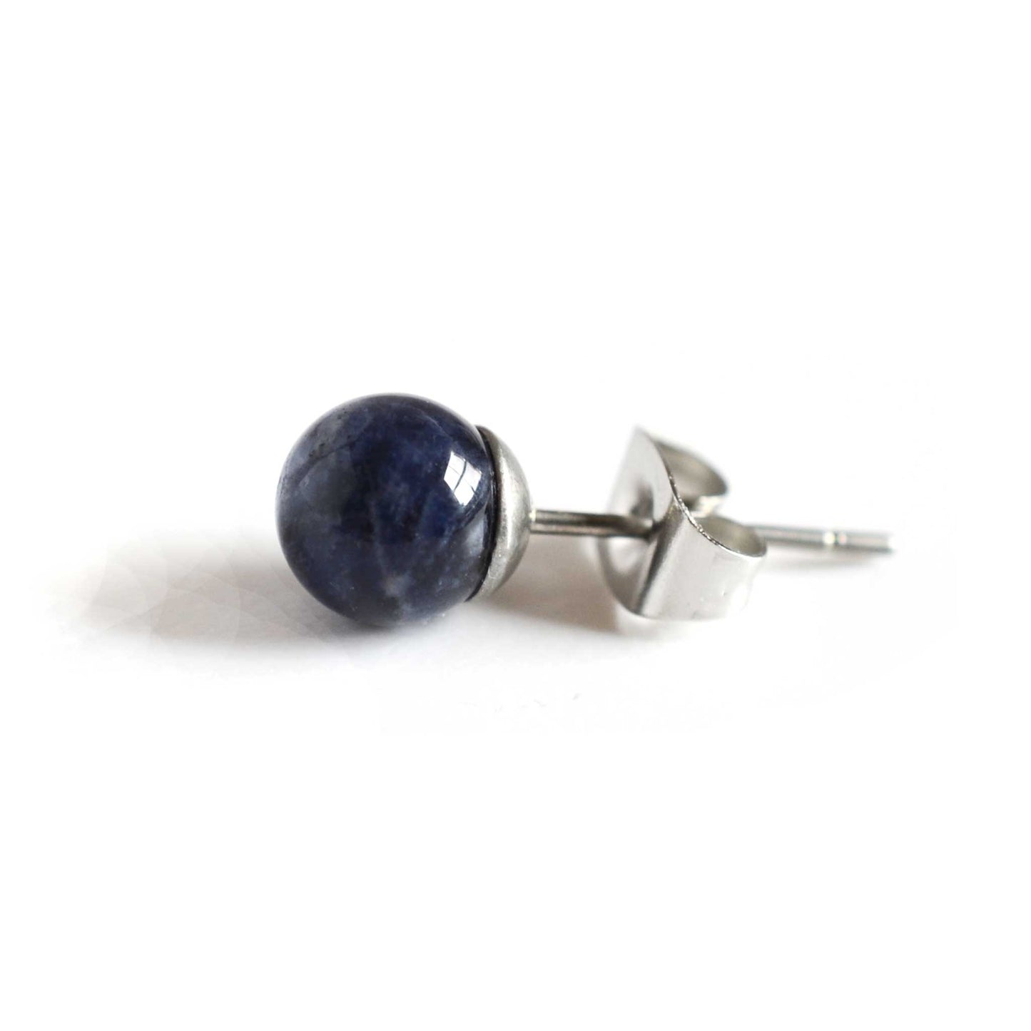 6mm Single Gemstone Stud Earring