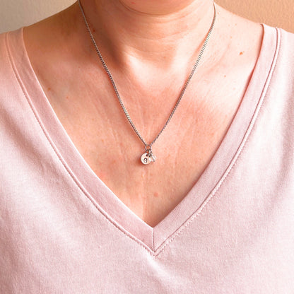 April Birthstone Initial Necklace