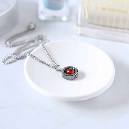 Carnelian Fidget Spinner Necklace