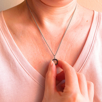 Citrine Fidget Spinner Necklace