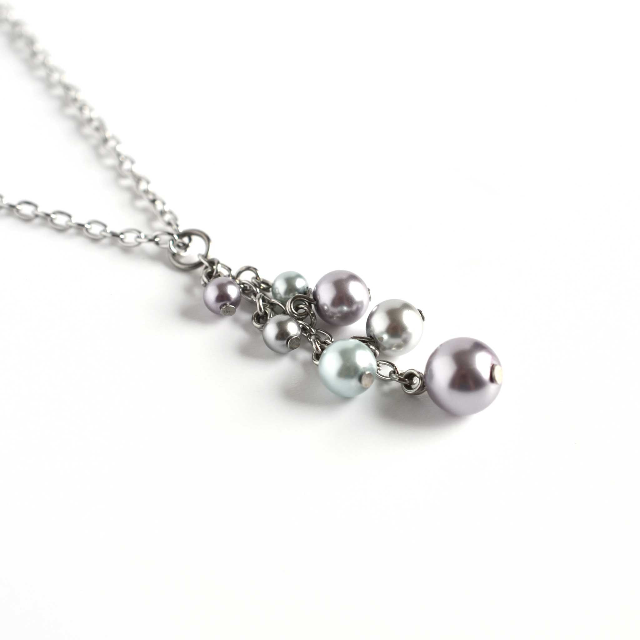 Faux pearl deals cluster necklace