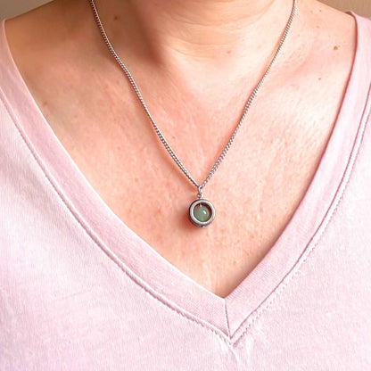 Green Aventurine Fidget Spinner Necklace
