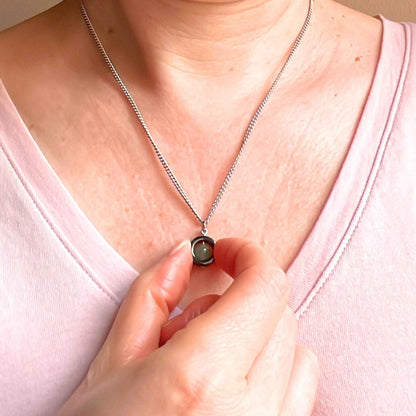 Green Aventurine Fidget Spinner Necklace
