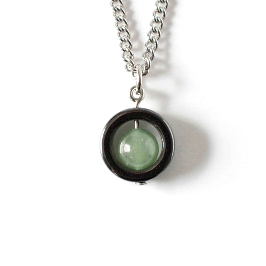 Green Aventurine Fidget Spinner Necklace