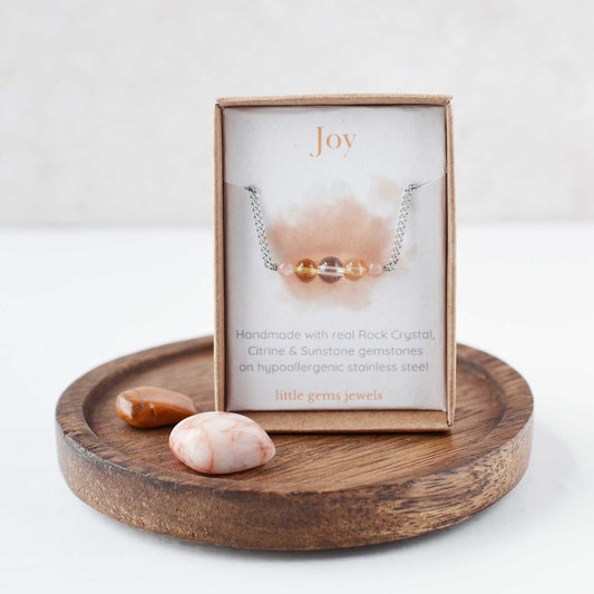 Gemstones for joy bracelet in eco friendly gift box