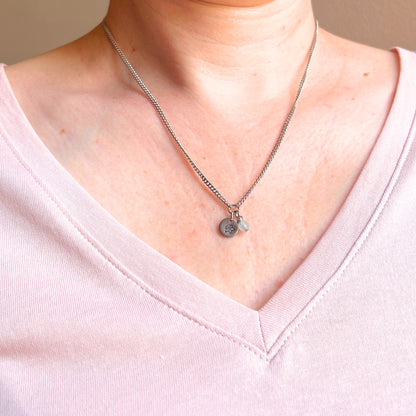 March Birthflower With Birthstone Necklace