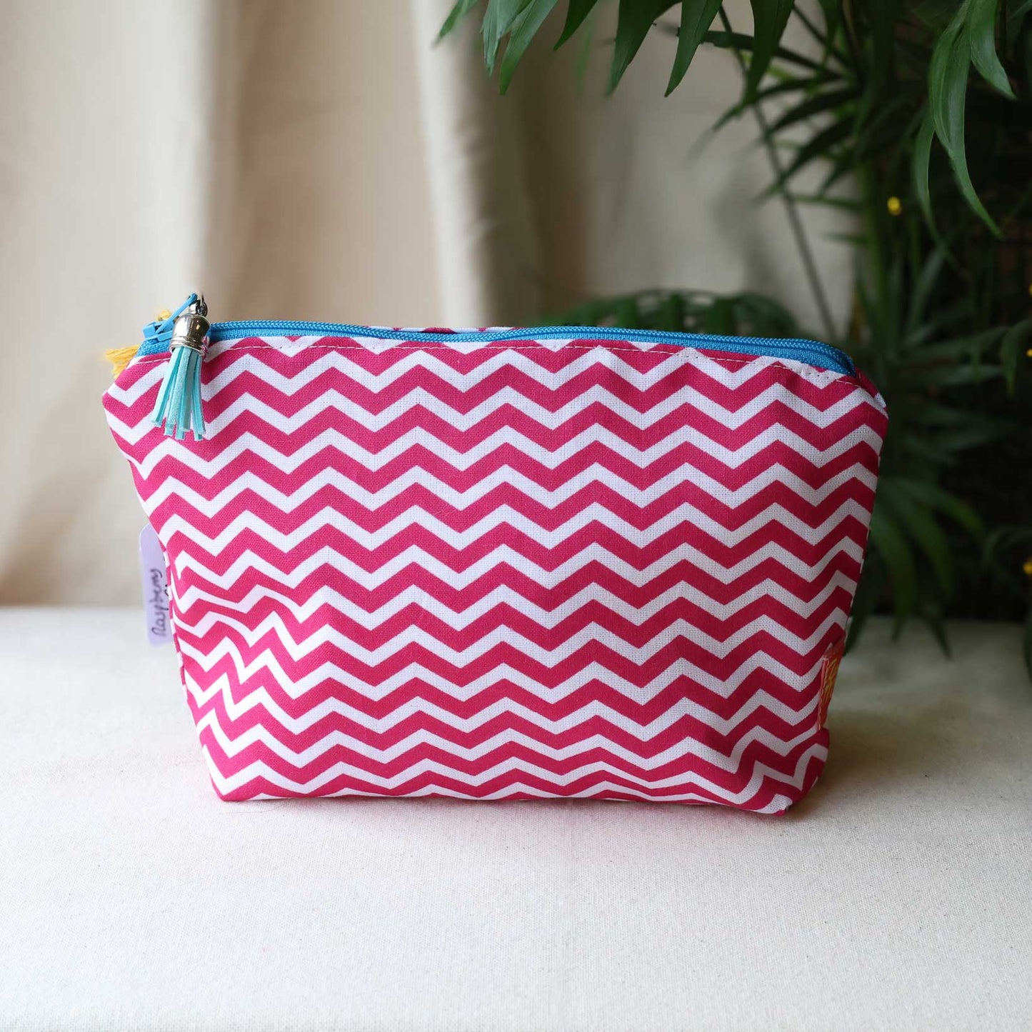 Raspberry Chevron Everyday Pouch