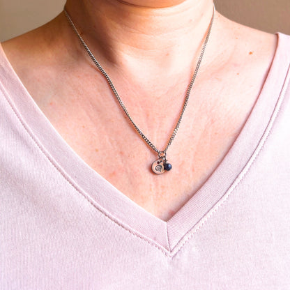 September Birthflower With Birthstone Necklace