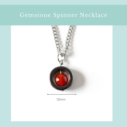 Carnelian Fidget Spinner Necklace