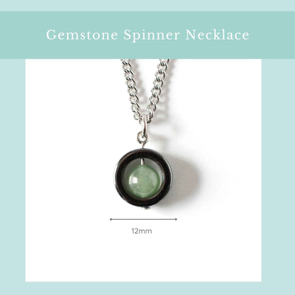 Green Aventurine Fidget Spinner Necklace