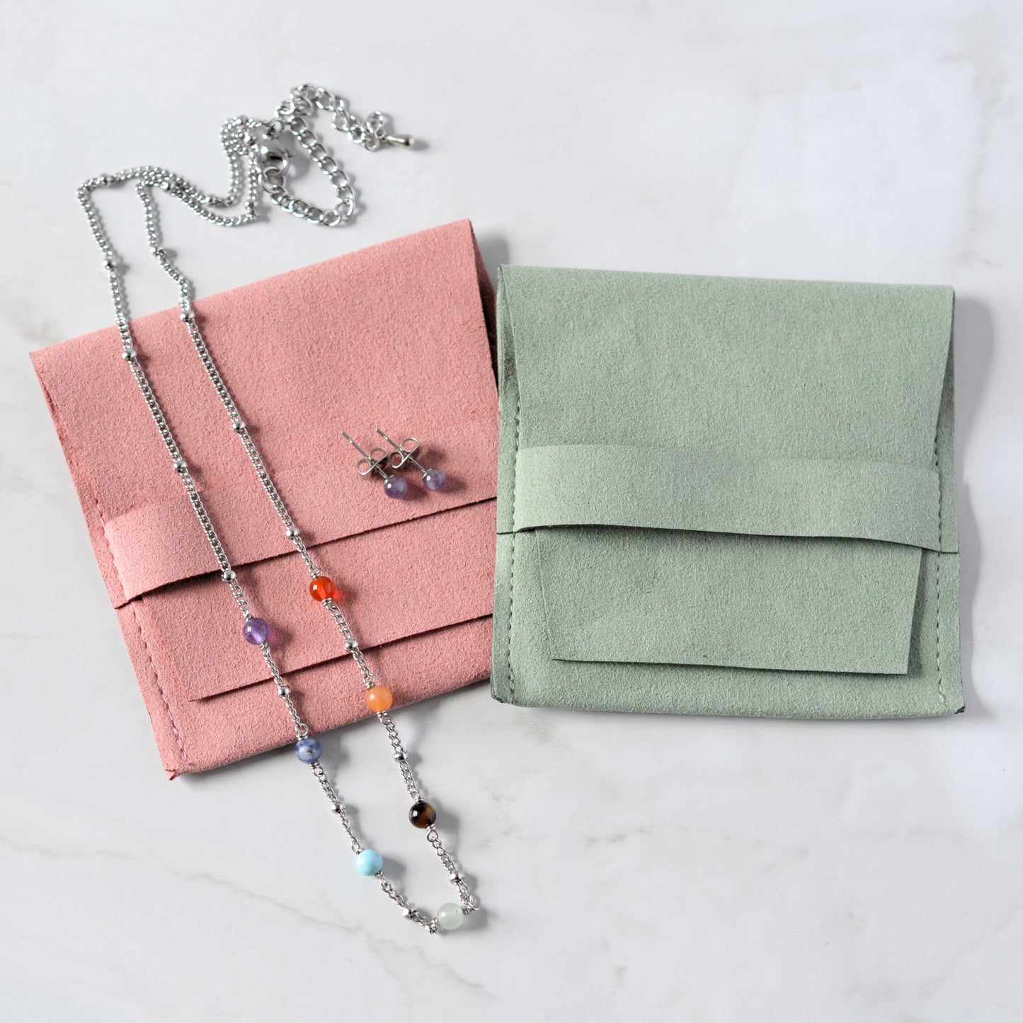 Recycled Microfibre Jewellery Travel Pouch