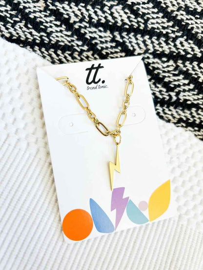 Chunky chain lightning bolt necklace
