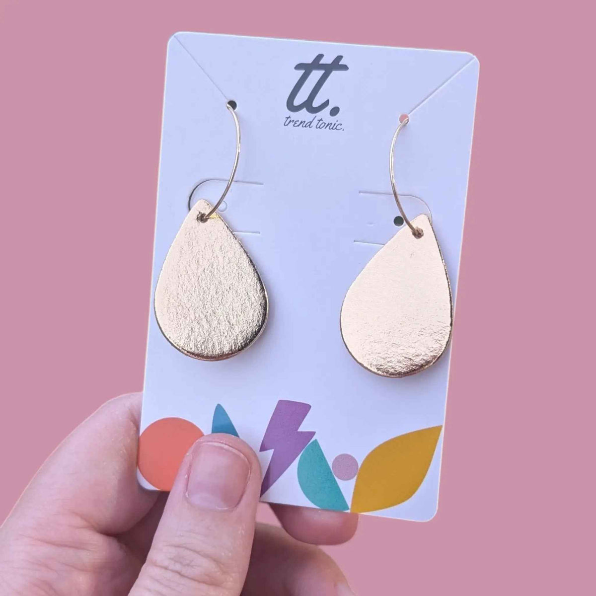 Double sided mini teardrop earrings
