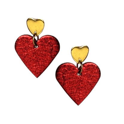 Lovestruck Leigh red mini heart stud earrings