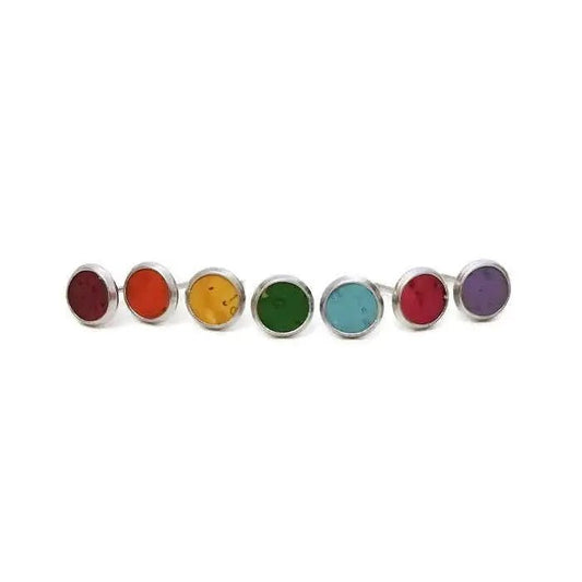 Mini cork stud earrings