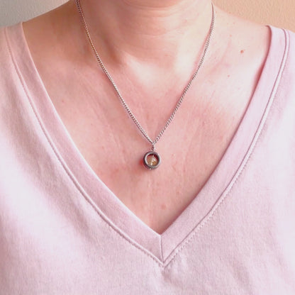 Citrine Fidget Spinner Necklace