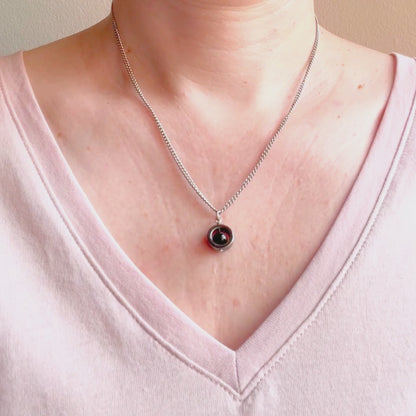 Onyx Fidget Spinner Necklace