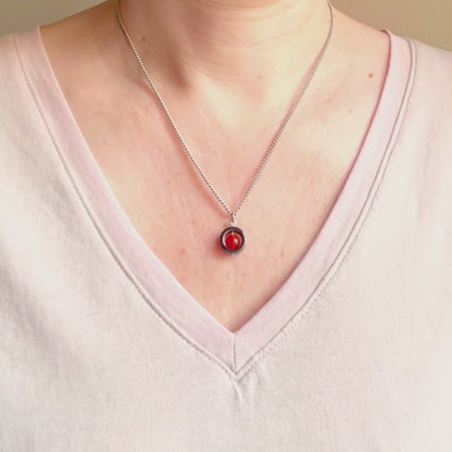 Carnelian Fidget Spinner Necklace