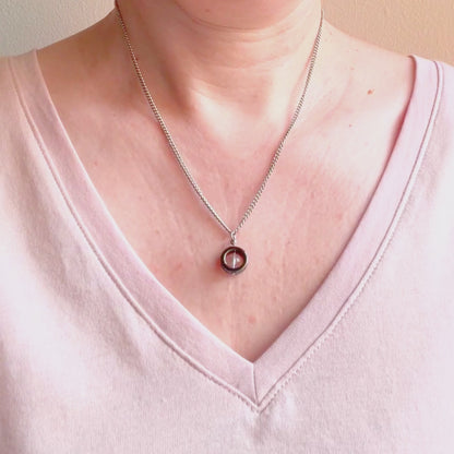 Rock Crystal Fidget Spinner Necklace