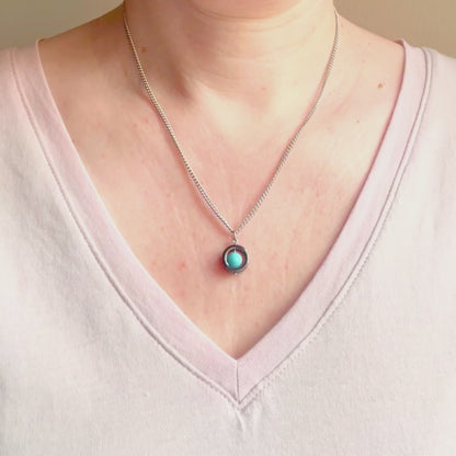 Turquoise Fidget Spinner Necklace