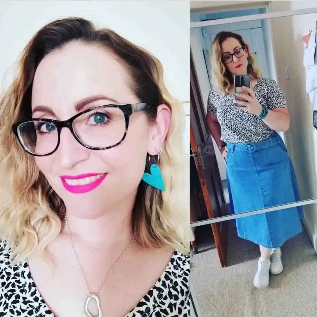 Turquoise cork Heart Earrings