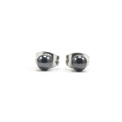 4mm Hypoallergenic Stud Earrings Hematite